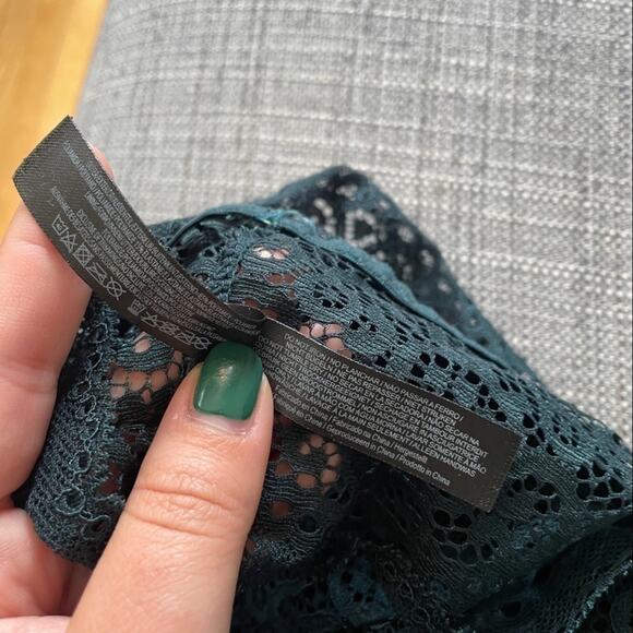 Secret Possessions Teal Lace Bralette Size 8/10 - Picture 4 of 6